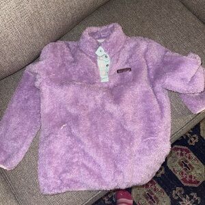 Vineyard Vines Lavender Kids Fleece pullover size large euc